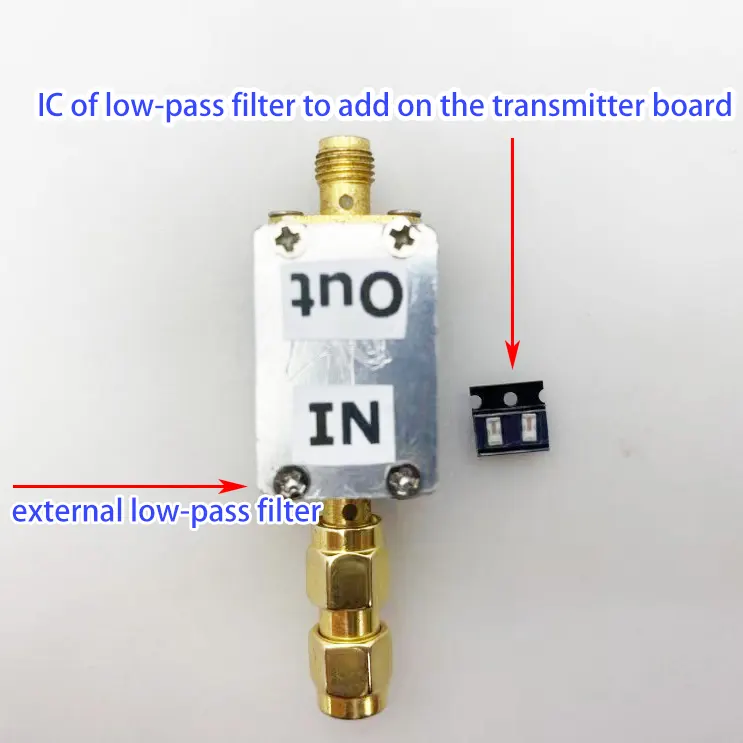 external low-pass filter and IC of low-pass filter to add on the transmitter board