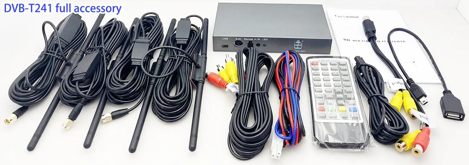 four antenna in-car dvb-t dvb-t2 accessory remote controller
