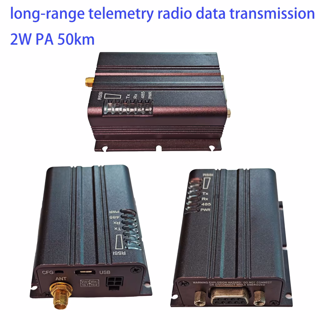 long-range telemetry radio data transmission 2W PA 50km