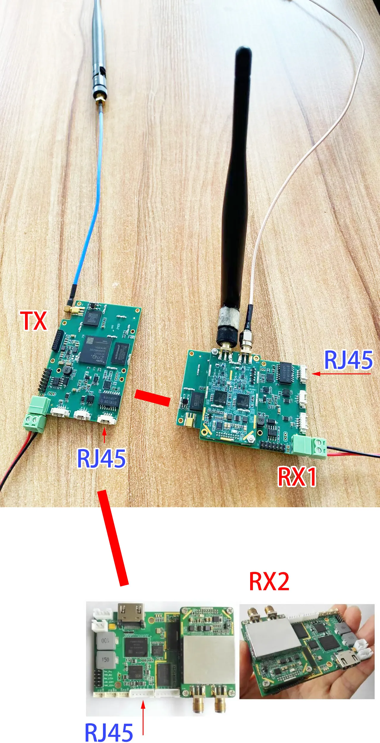 pure RJ45 input outpu without encoder and decoder TX RX module one-way UDP transmission